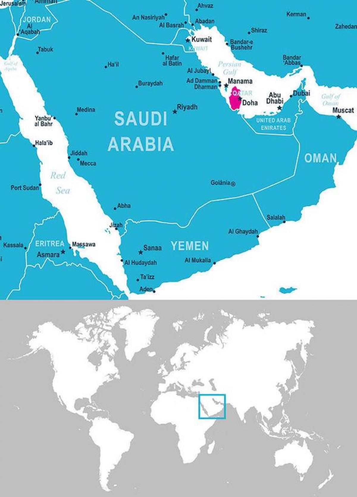 Мапа на локација катар