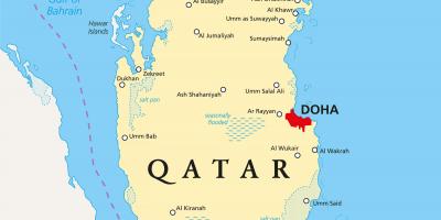 Катар карта со градови